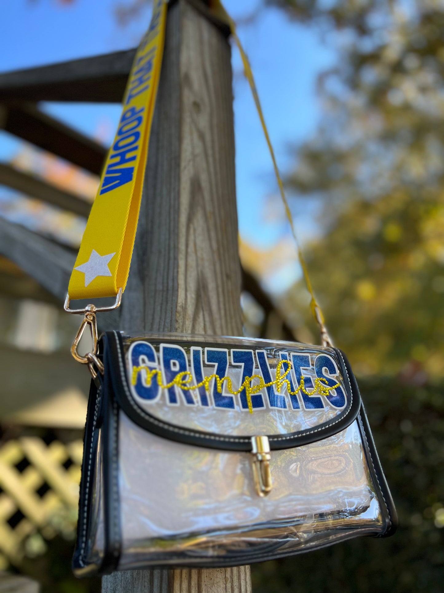 Memphis Grizzlies - Single Layer Rhinestoned Bag