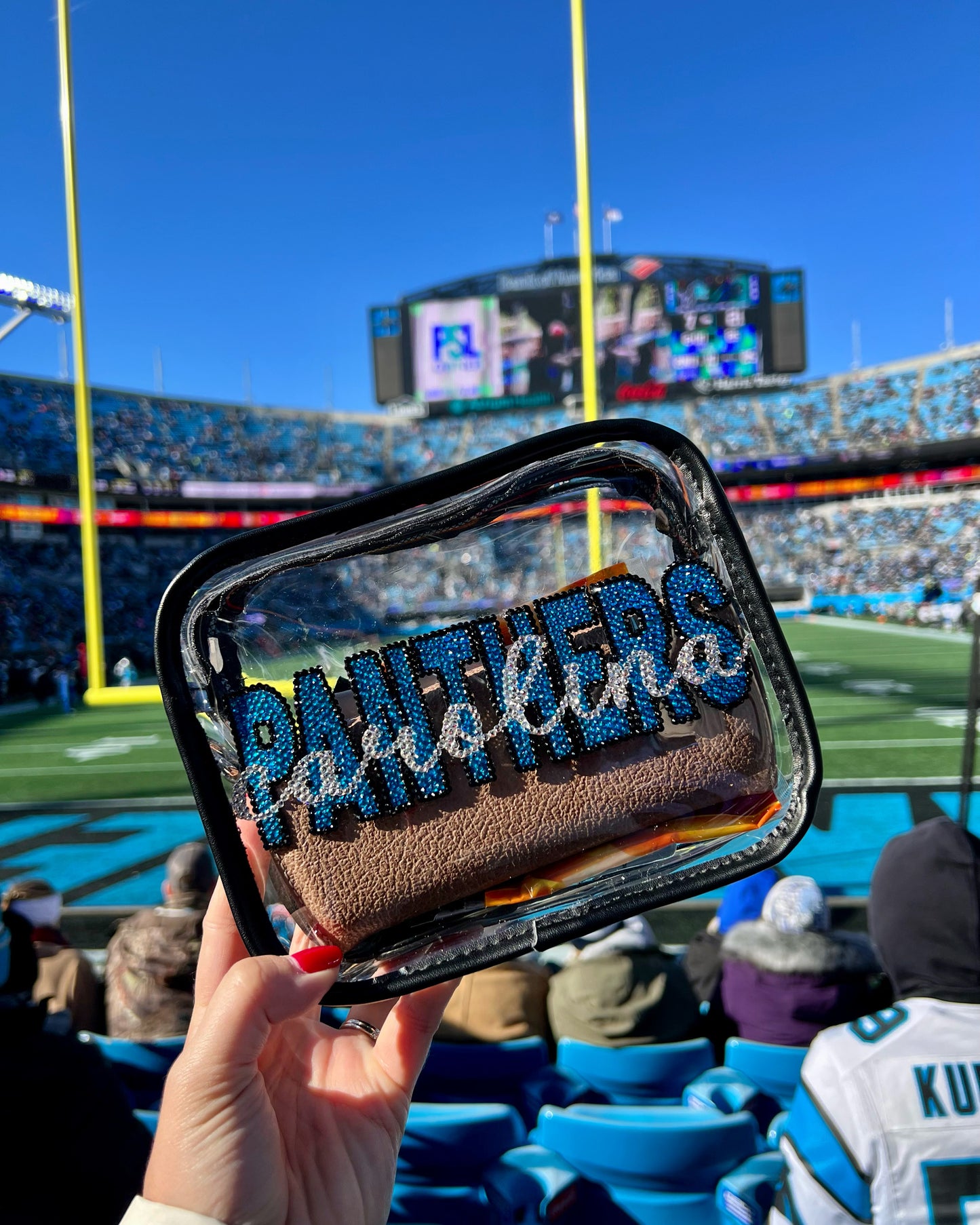 Carolina Panthers - Fully Rhinestoned Bag