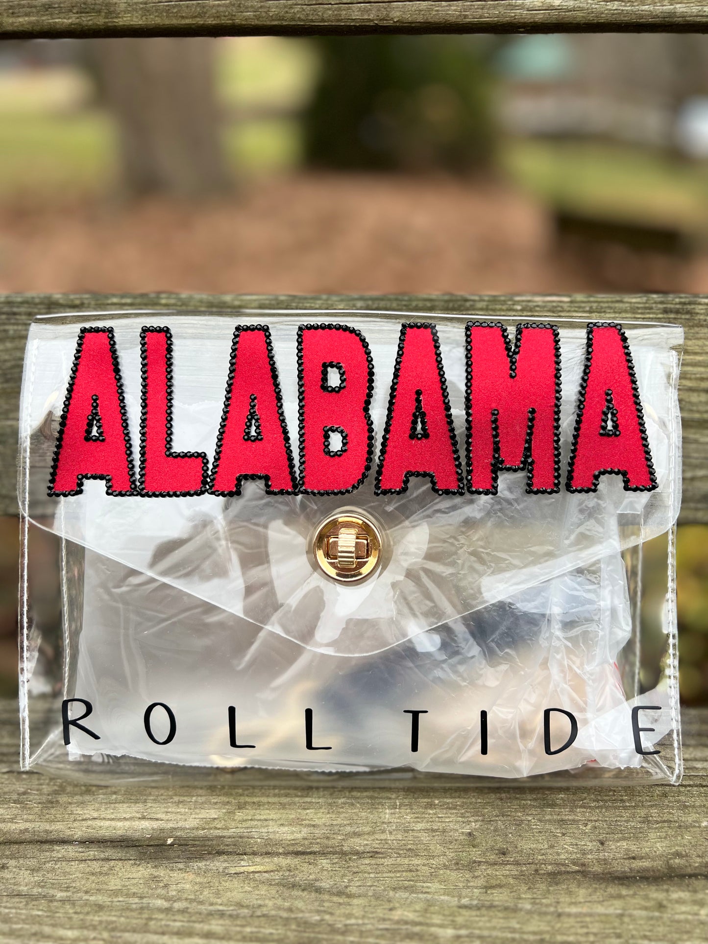 Alabama Roll Tide - Single Layer Rhinestoned Bag