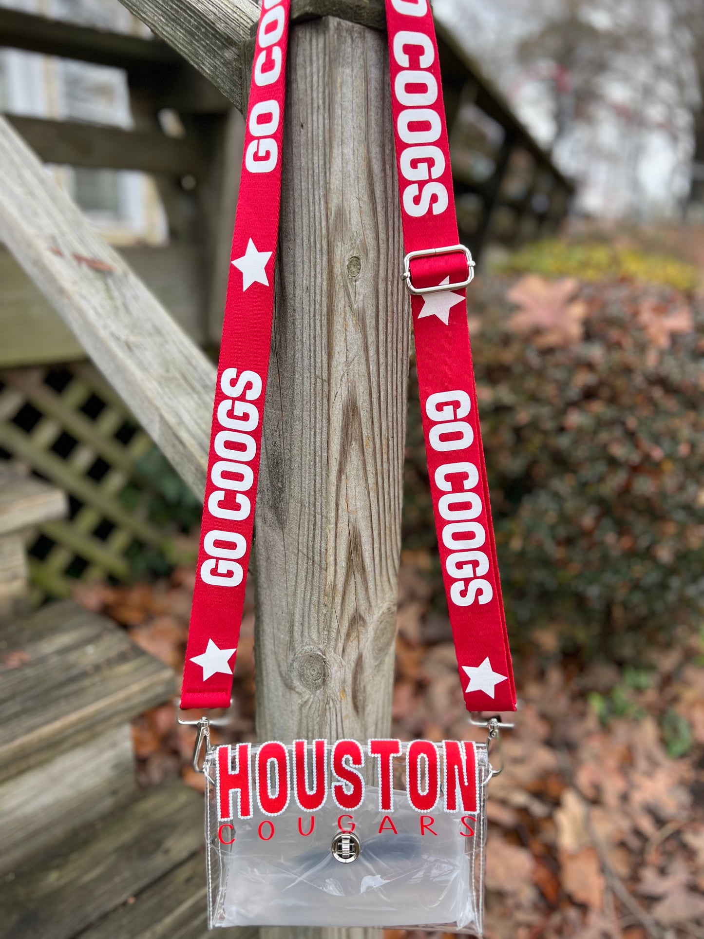 Houston Cougars - Single Layer Rhinestoned Bag