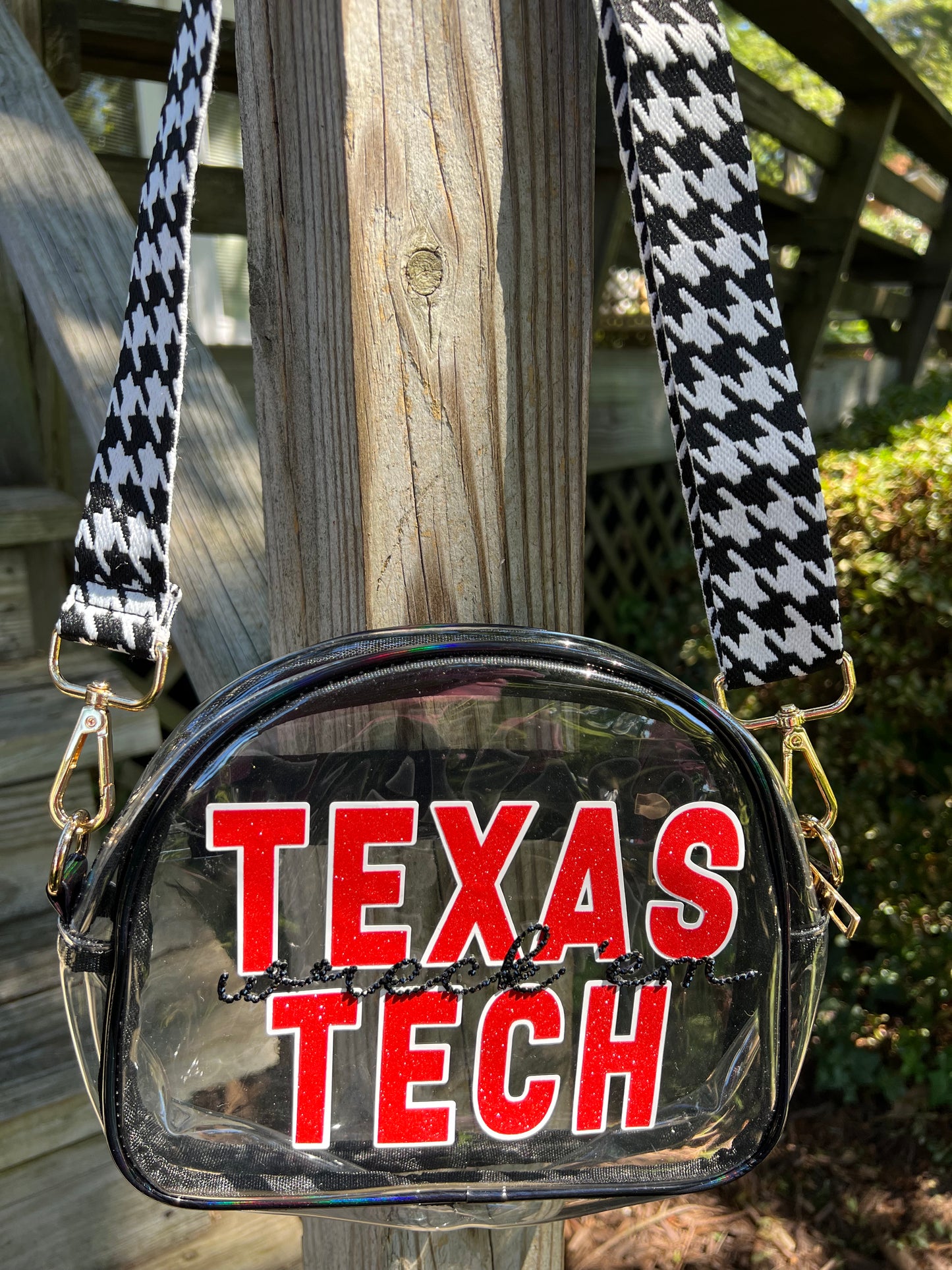 Texas Tech Wreck 'Em - Single Layer Rhinestoned Bag