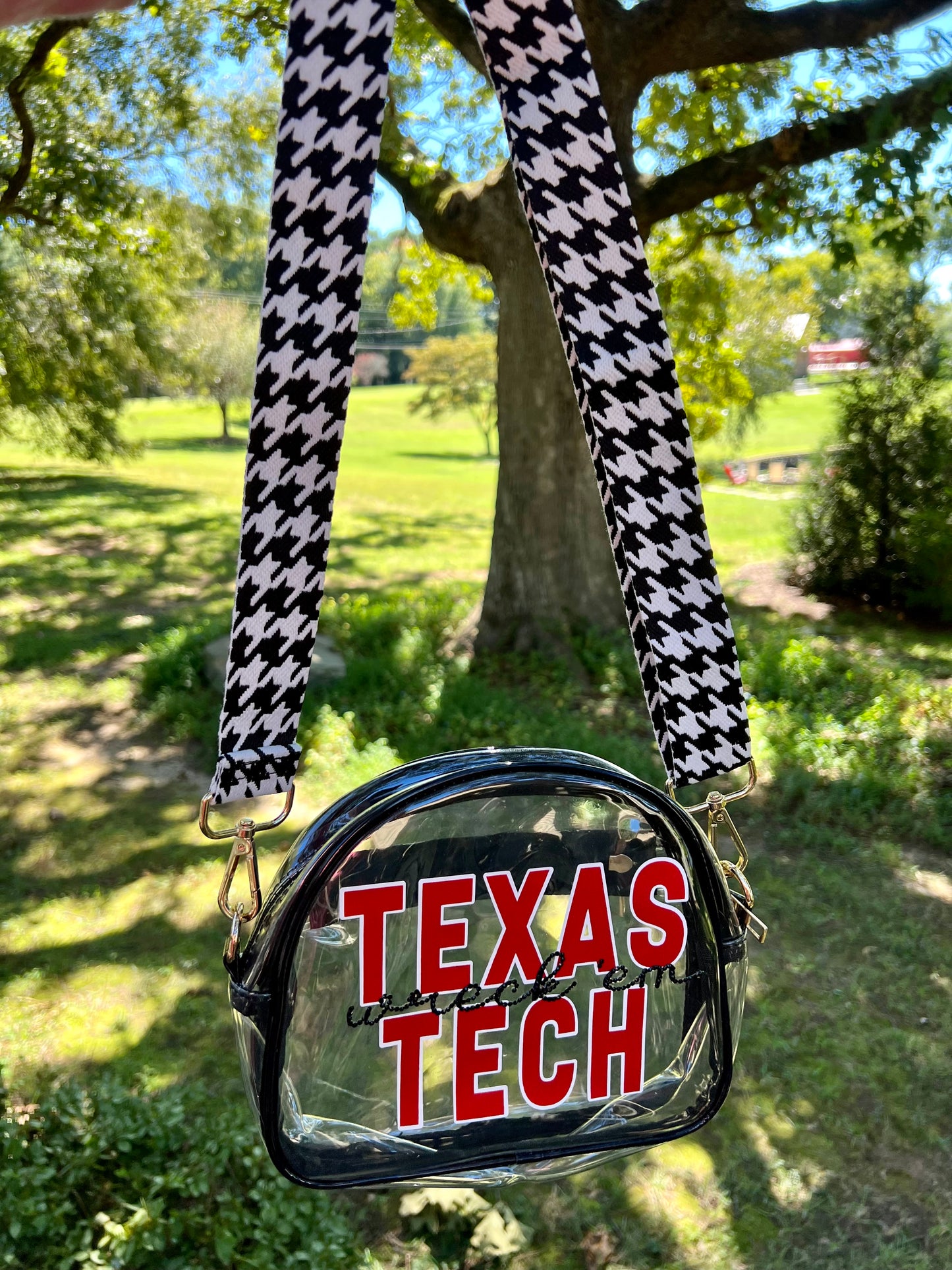 Texas Tech Wreck 'Em - Single Layer Rhinestoned Bag