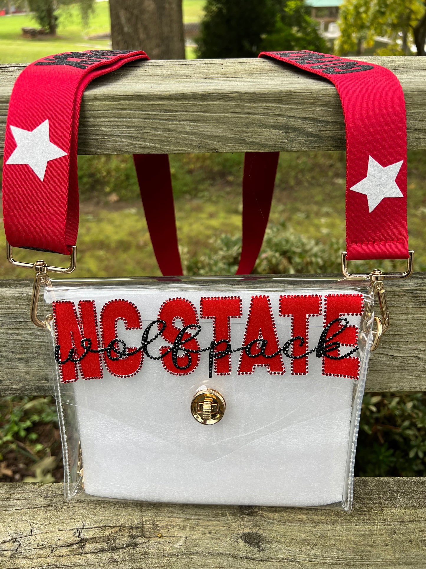 NC State Wolfpack - Single Layer Rhinestoned Bag