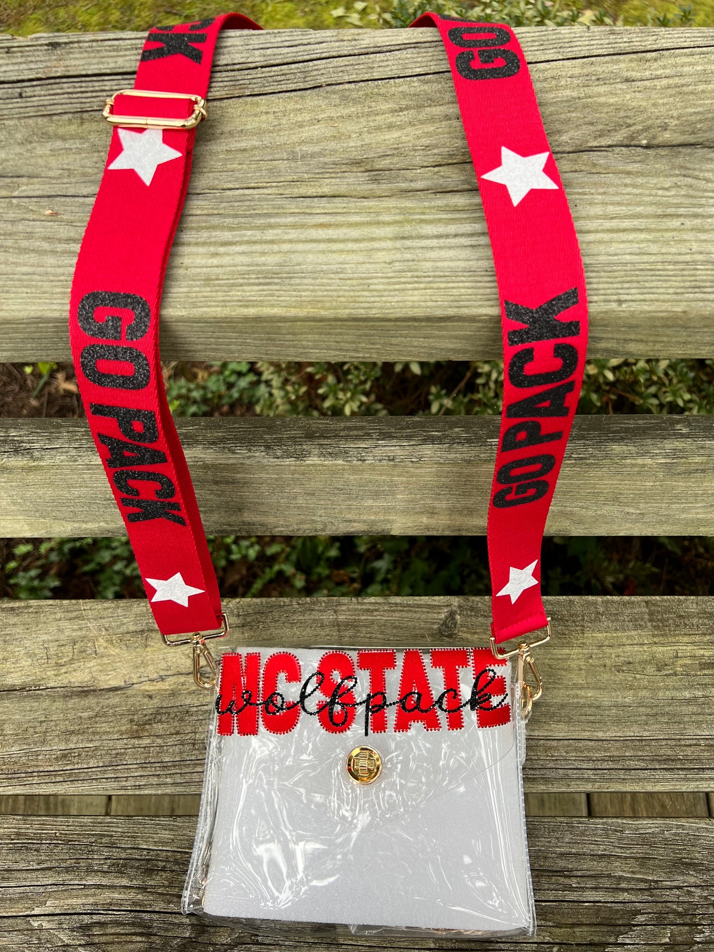 NC State Wolfpack - Single Layer Rhinestoned Bag