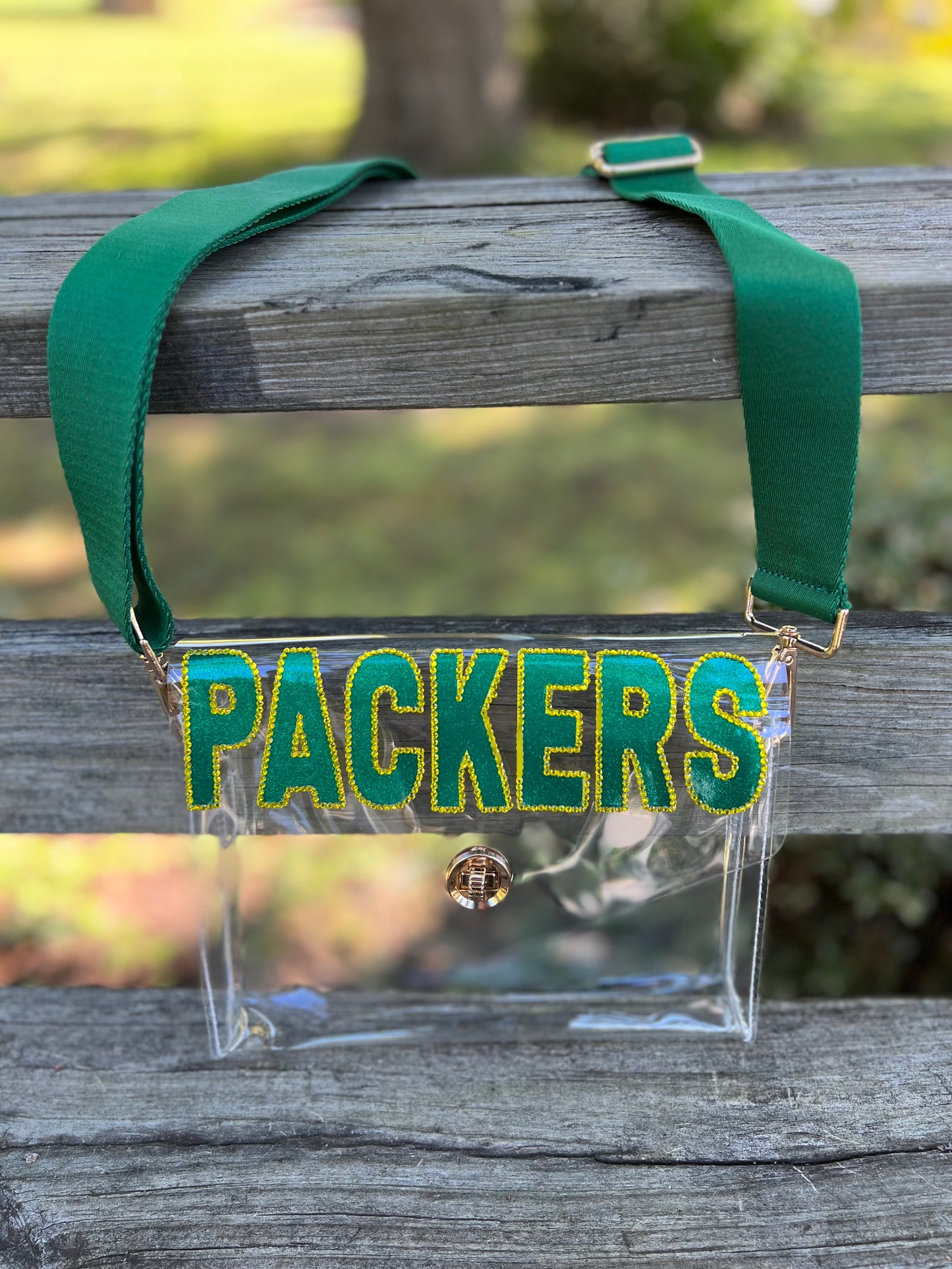 Green Bay Packers - Single Layer Rhinestoned Bag