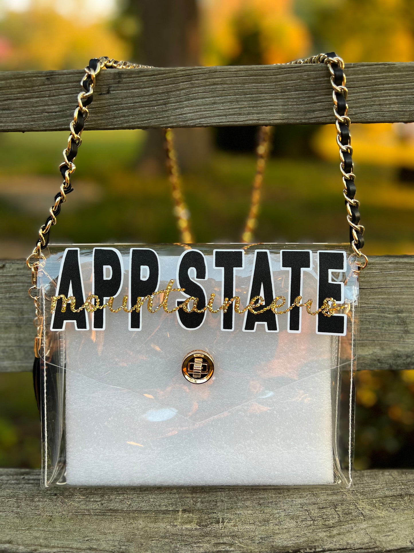 Appalachian State Mountaineers - Single Layer Rhinestoned Bag