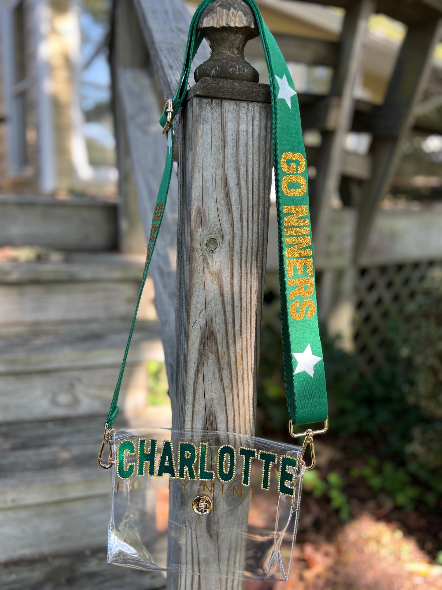 Charlotte 49ers - Single Layer Rhinestoned Bag