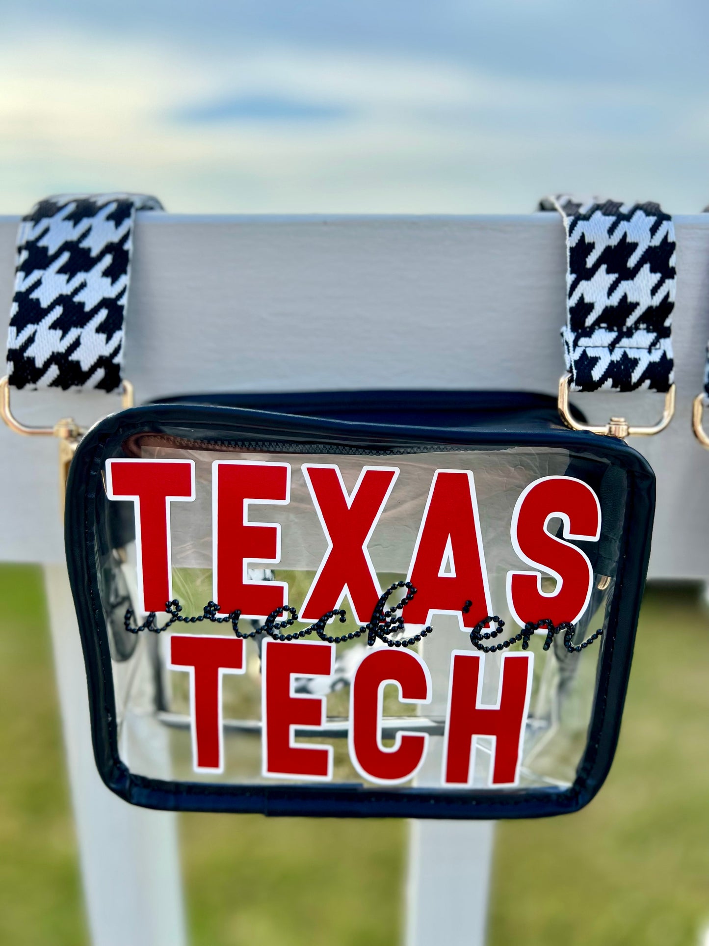 Texas Tech Wreck 'Em - Single Layer Rhinestoned Bag