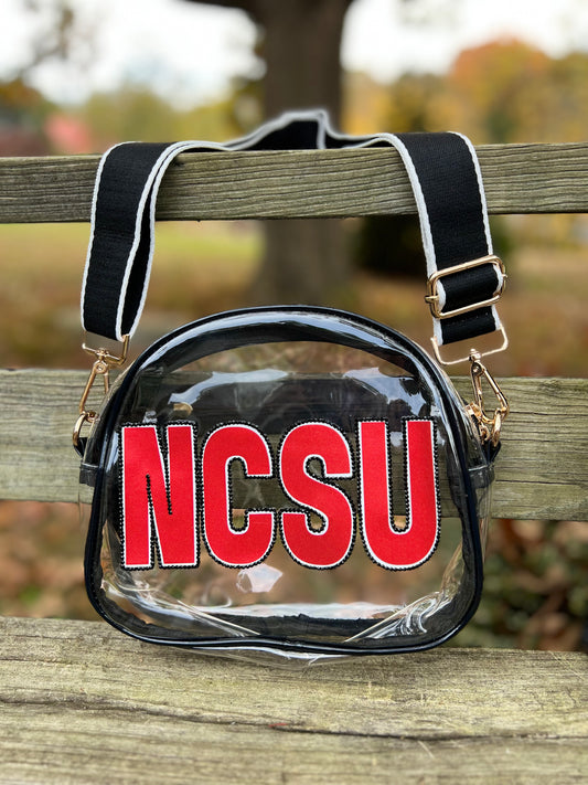 NC State NCSU - Single Layer Rhinestoned Bag