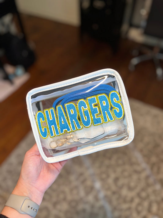 Los Angeles Chargers - Single Layer Rhinestoned Bag