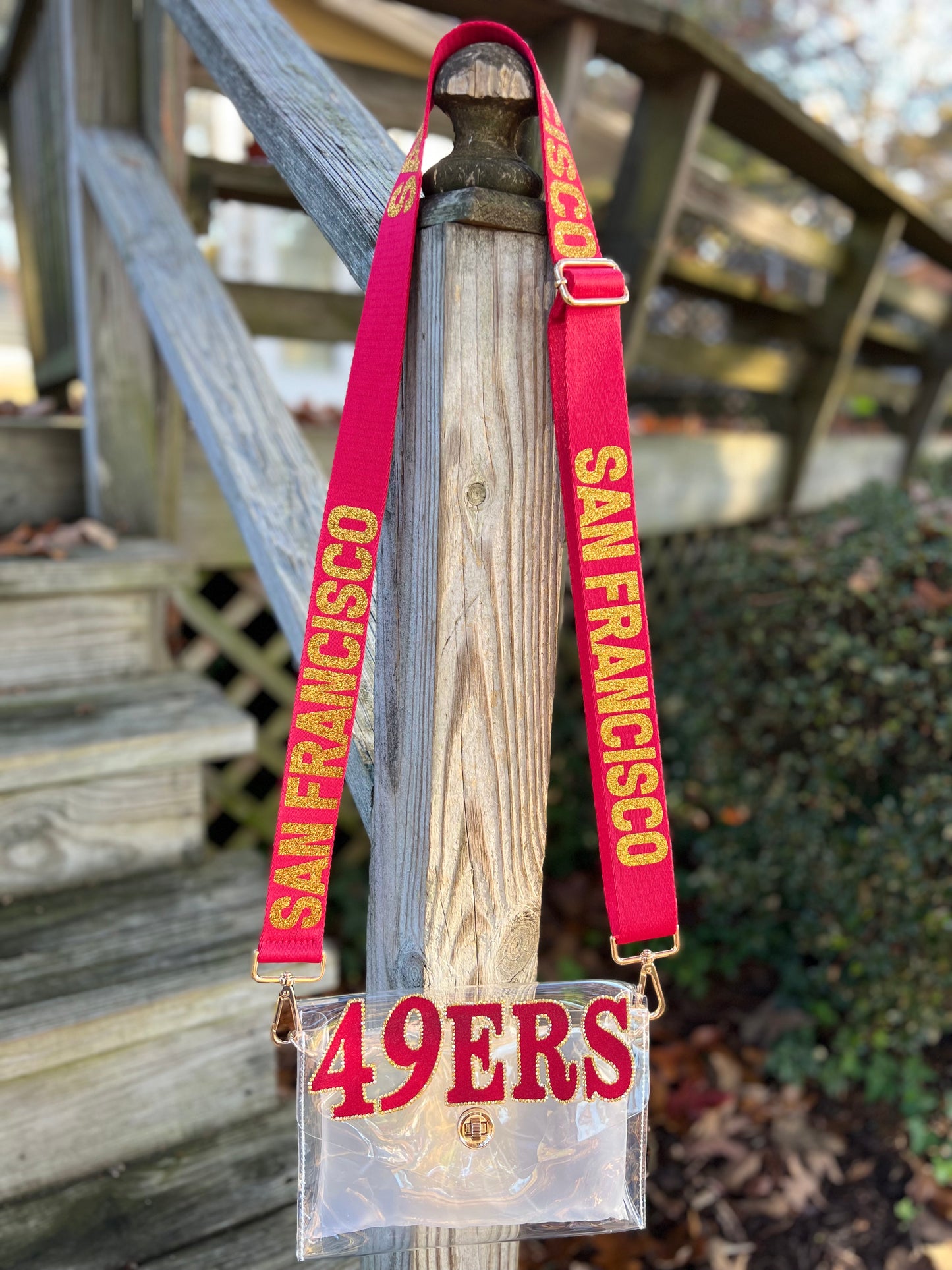 San Francisco 49ers - Single Layer Rhinestoned Bag