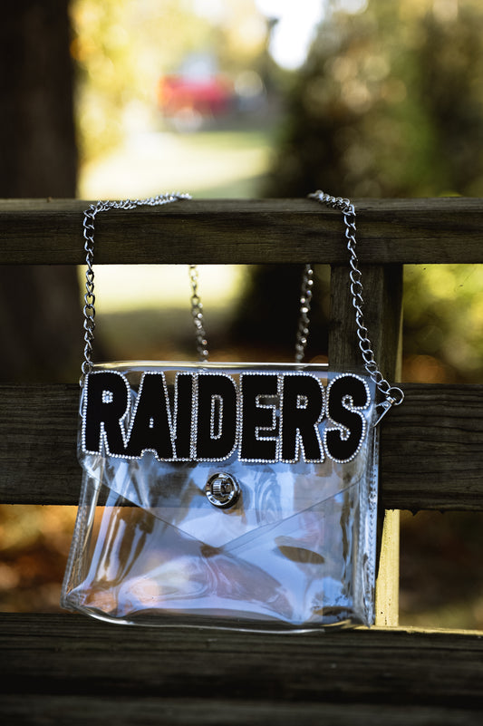 Las Vegas Raiders - Single Layer Rhinestoned Bag