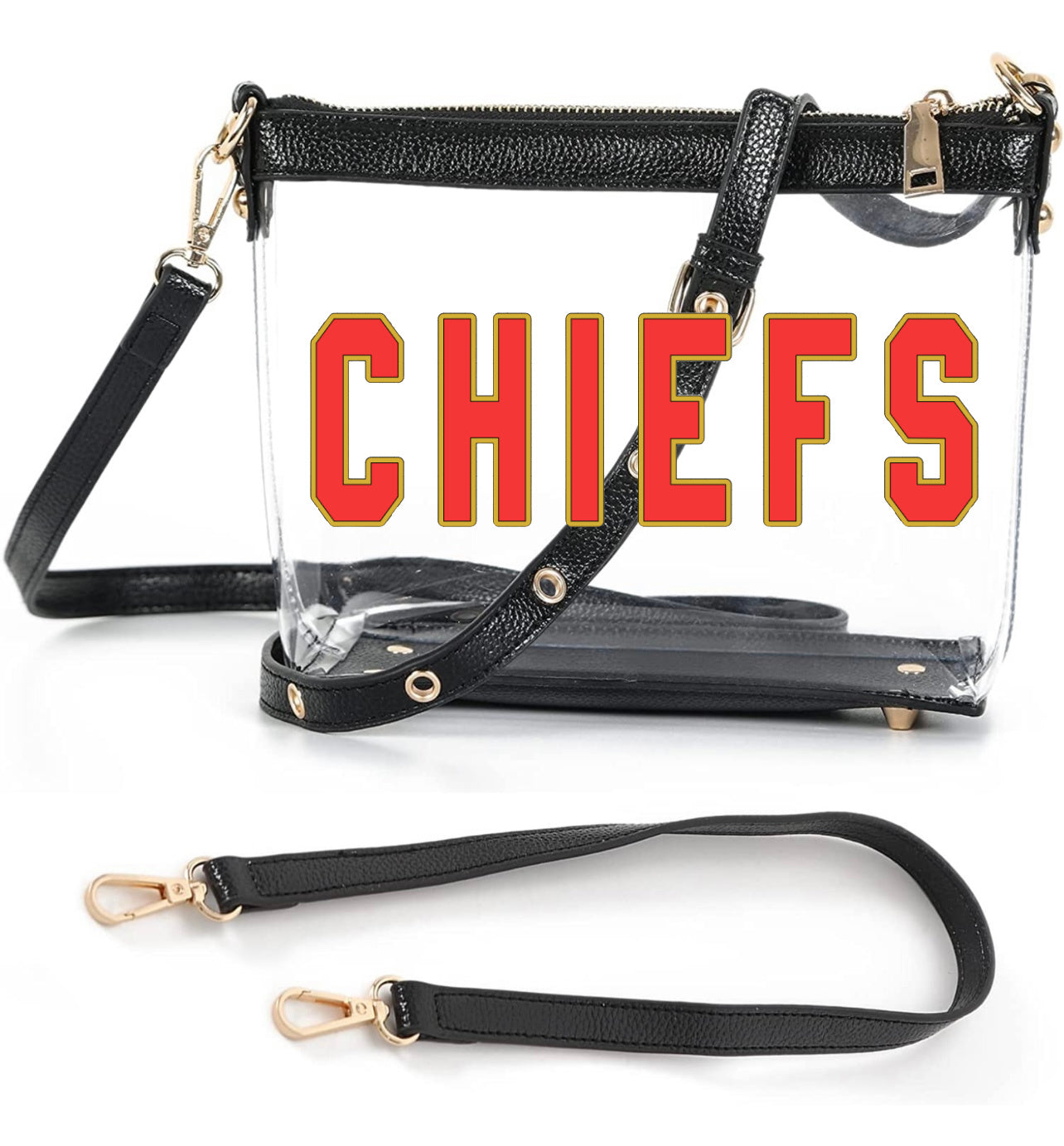 Capri Designs Clear Small Crossbody Bag, Stadium Approved with